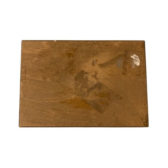 Hand Carved Wooden Trinket Box With Geometric And Heart Pattern - Picture 6 of 10